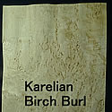 ピックガード材　Karelian Birch Burl